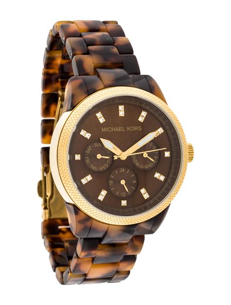 michael kors tortoise shell womens watch|Michael Kors petite lock.